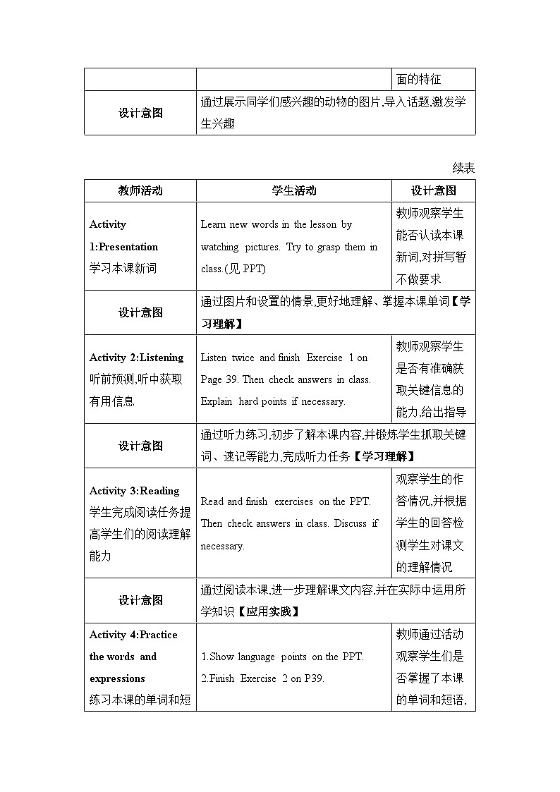 Lesson 15 The Zoo Is Open精品教案（冀教版八下）02