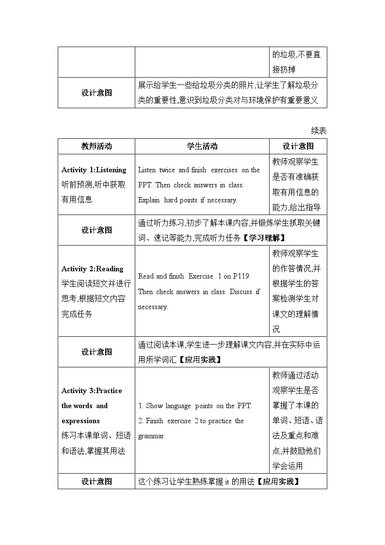Lesson 45 Let's Sort Garbage!精品教案（冀教版八下）第2页