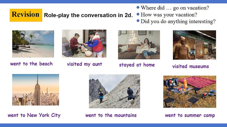 人教版初中英语8上Unit1 Where did you go on vacation Section A (Grammar Focus－3c) 课件+教案03