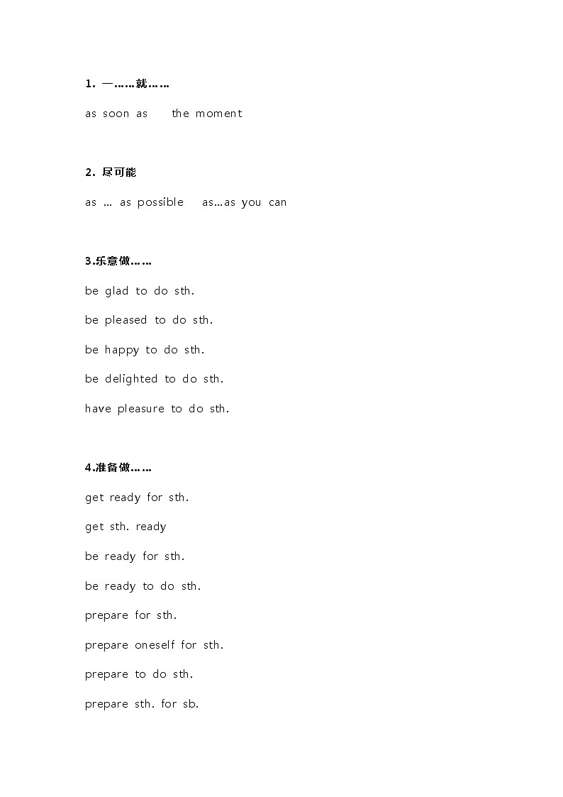 初中英语考试同义词组全总结第1页