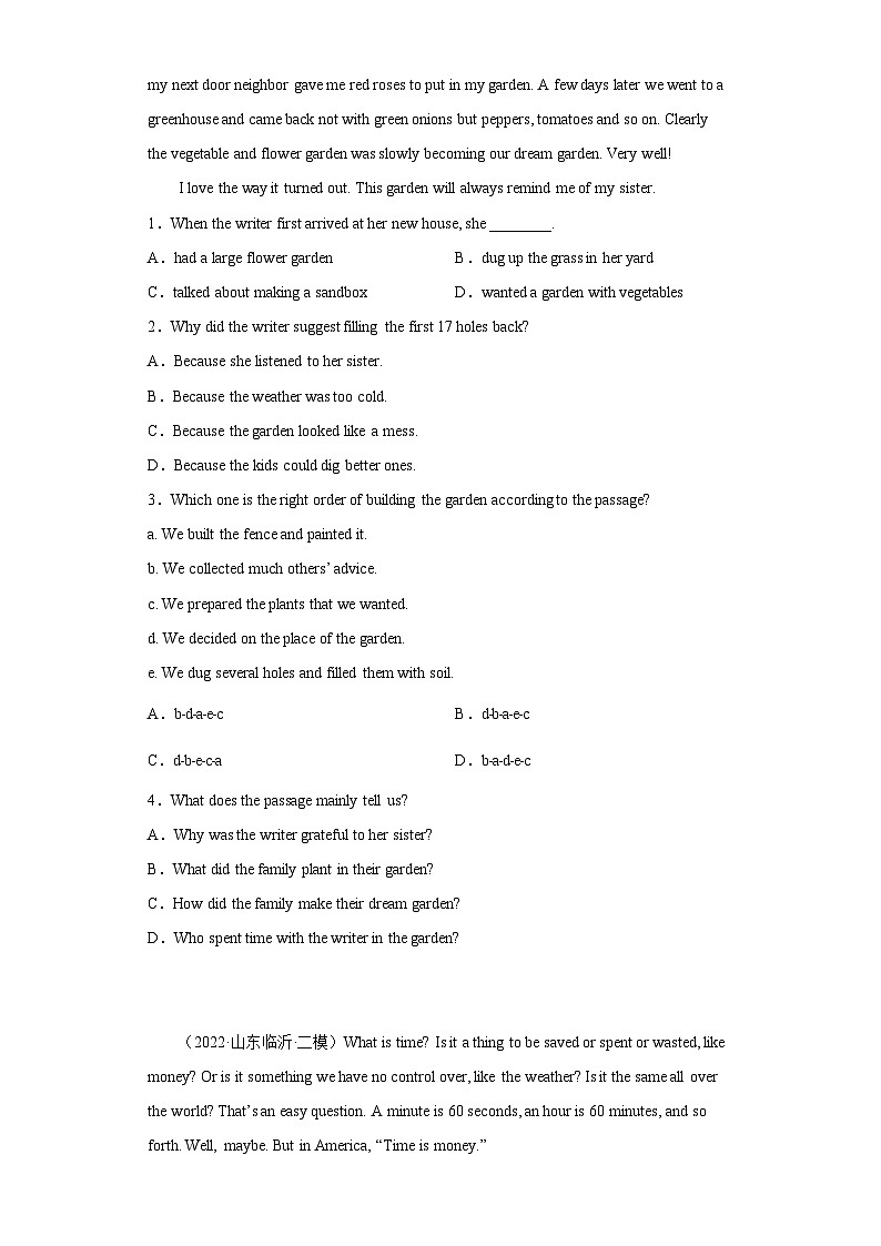 备战最新中考英语之阅读理解专项练  专题27-日常点滴 （常考+热门话题）（通用版）02