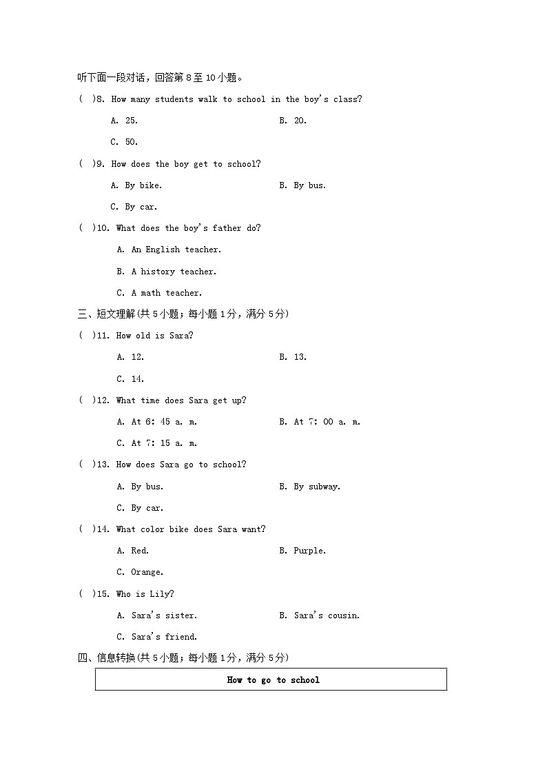 UNIT 3 学情评估第2页