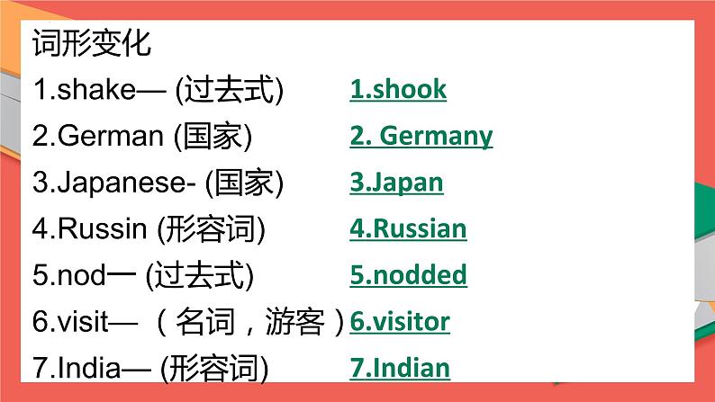 外研版(新标准）七年级英语下册Module11重点短语&句子翻译课件02