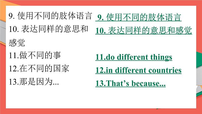 外研版(新标准）七年级英语下册Module11重点短语&句子翻译课件04