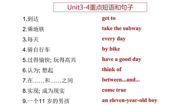 【期中讲练测】人教版七年级下册英语 专题02 Units 3-4 复习（考点串讲）课件第8页