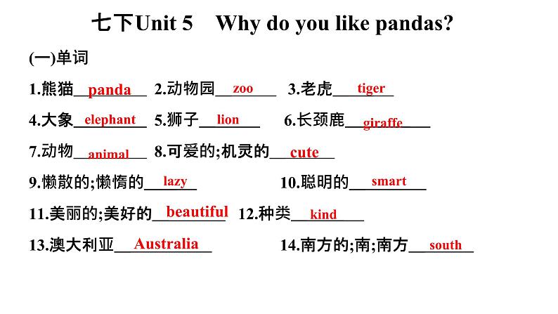 【期中讲练测】人教版七年级下册英语 专题03 Unit 5 复习（考点串讲）课件03