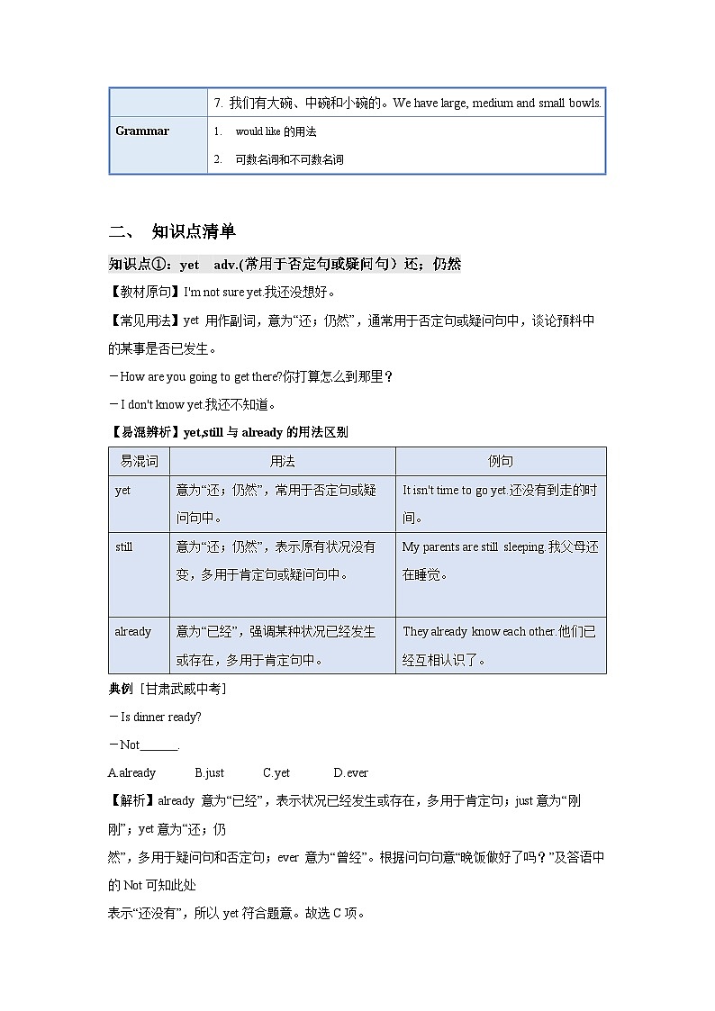 人教新目标版英语七年级下册   Unit 10  课件+单元检测+知识清单03