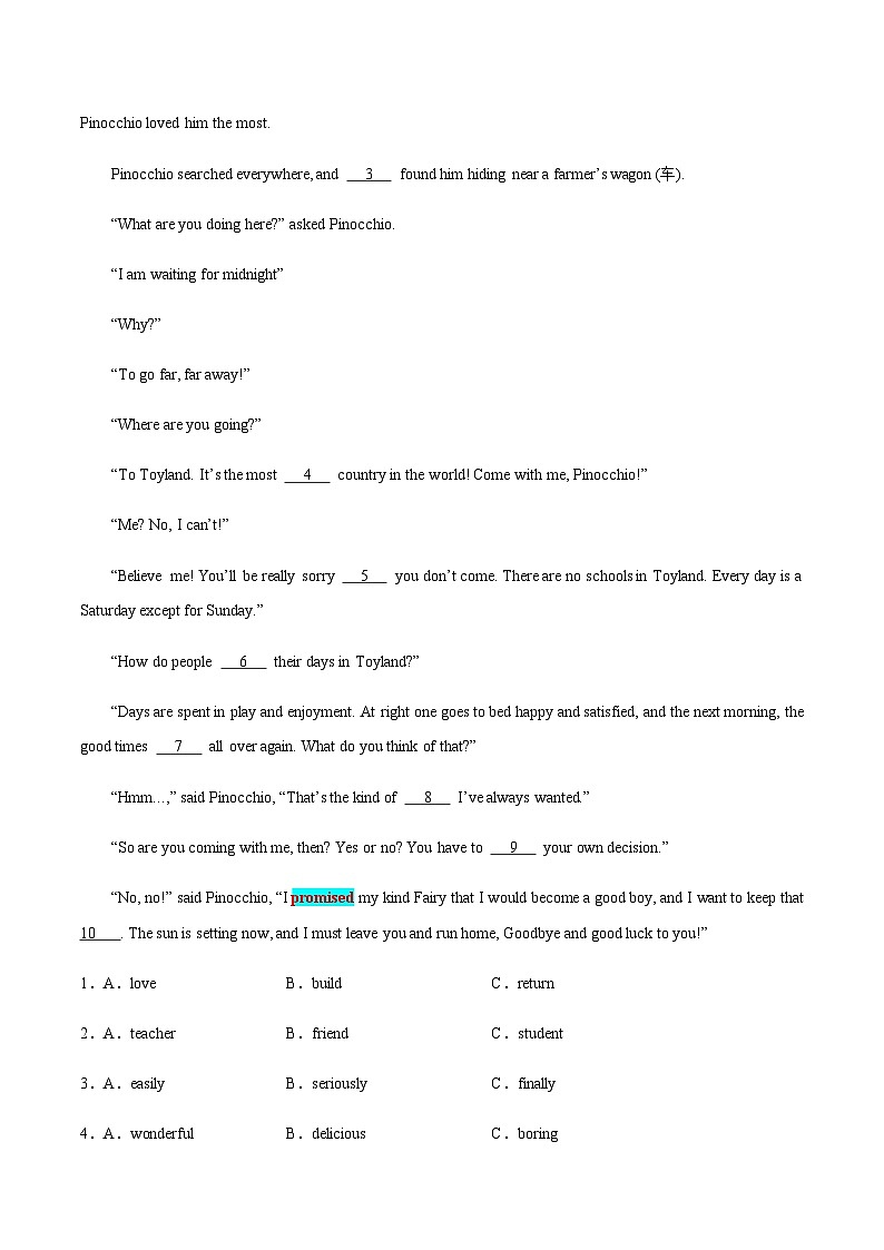 2024年中考英语复习分项专题第14讲完形填空题型（解析版）第3页