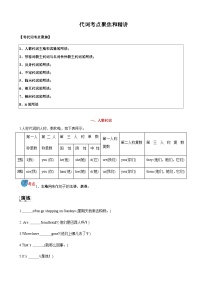 2024届中考英语语法复习专题2代词考点聚焦和精讲（原卷版）