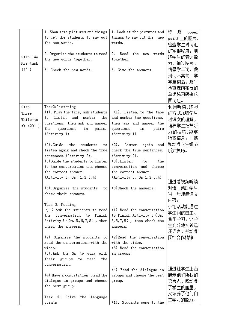 2024七年级英语下册Module7Mypastlife教学设计（表格式外研版）02