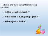 仁愛版英語七年級上冊 Unit 2 looking different Topic 3. Whose cap is it _課件1(1) 課件