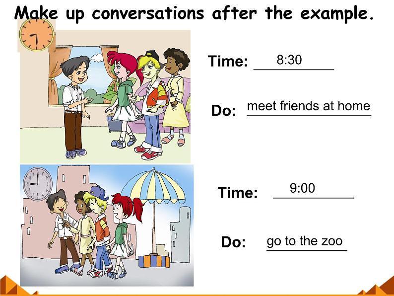 仁爱版英语七年级上册 Unit 4  having fun Topic 3. What time is it now课件08