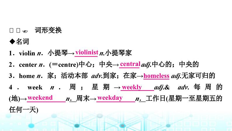 人教版中考英语复习考点三七年级(下)Units1－4课件05