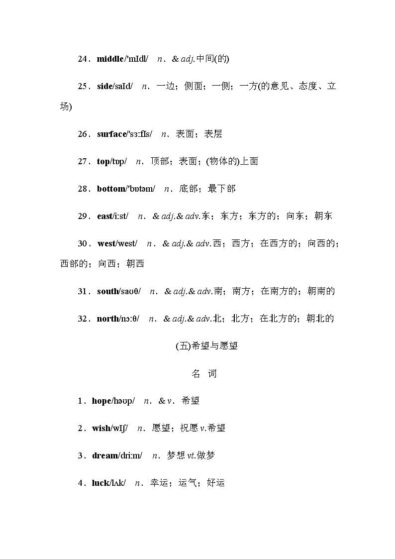人教版中考英语复习知识点第18天词汇背记第2页