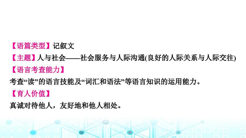 人教版中考英语复习题型专题一完形填空课件第6页