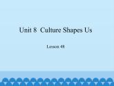 冀教版英语九年级全一册 Unit 8  Culture Shapes Us Lesson 48_ 课件