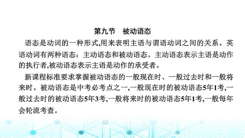 中考英语复习语法突破第九节被动语态课件第3页