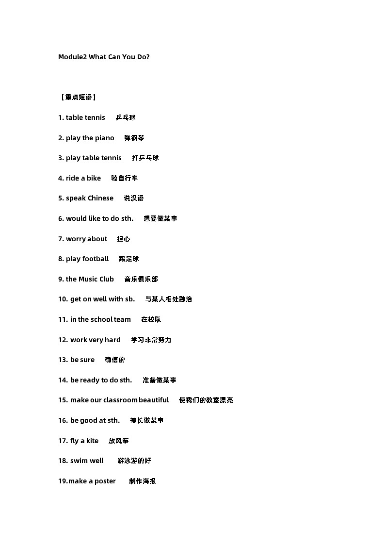 初中七年级英语下册（外研版）知识点03