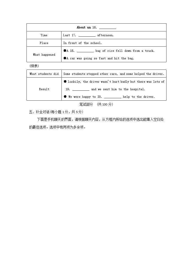 UNIT 5 学情评估第3页
