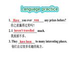 外研版八年级下册英语Module2 Experiences Unit 3 Language课件