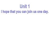 外研版八年级下册英语Module 10 Unit 1 hope that you can课件