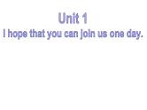外研版八年级下册英语Module 10 Unit 1 hope that you can课件