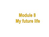 外研版九年級英語下冊Module 8 My future life Unit 3 課件