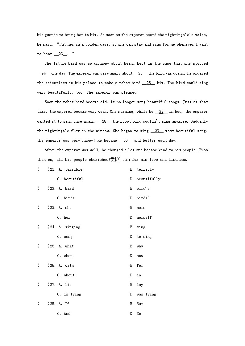 UNIT 6 学情评估第3页