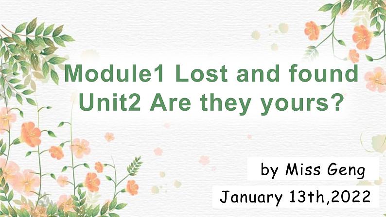 外研版英语七年级下册Module 1 Unit 2Are they yours课件第4页