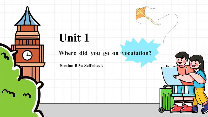 【核心素养目标】人教版初中英语八年级上册 Unit1Where did you go on vocataion Section B 3a-Self check课件01