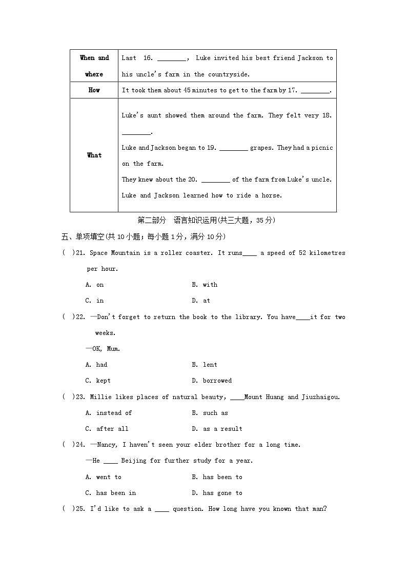 Unit 2 学情评估第3页