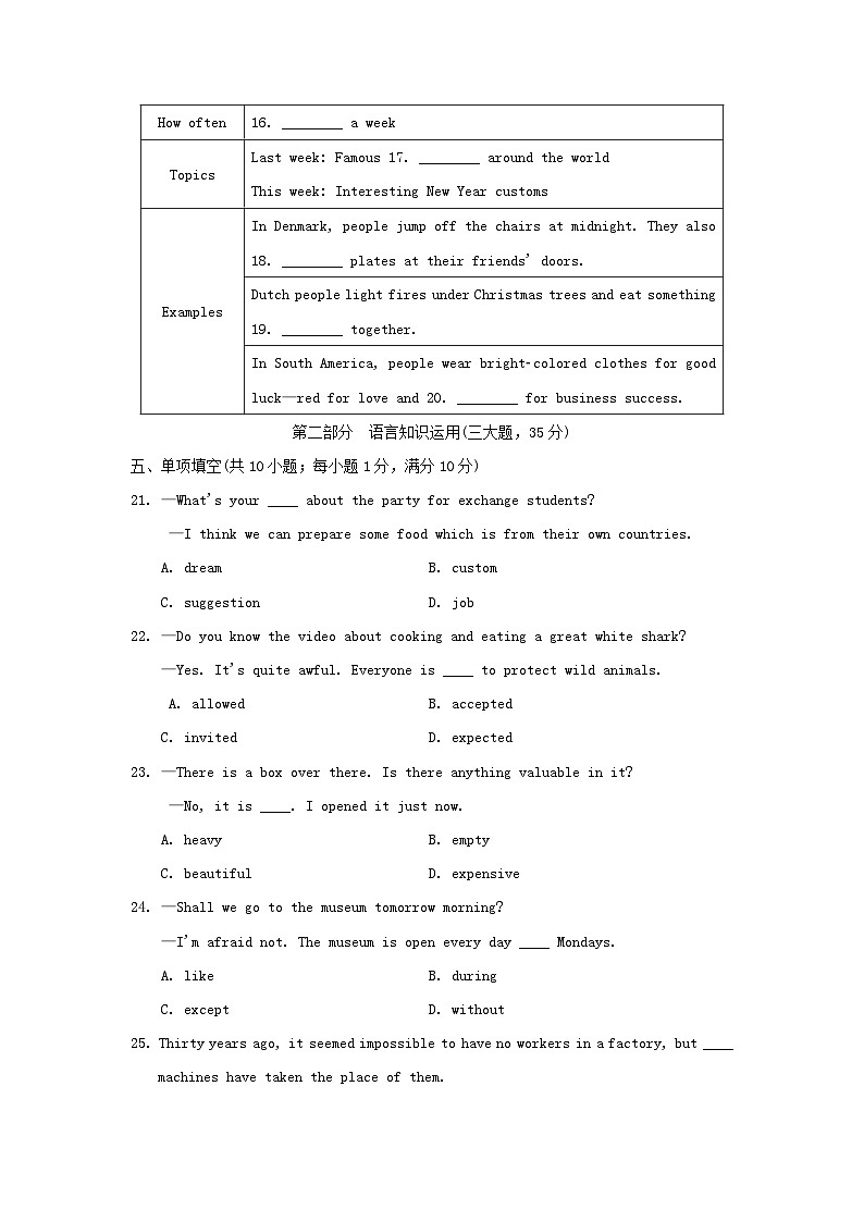 安徽省2024九年级英语全册Unit 10学情评估试卷（附答案人教新目标版）03