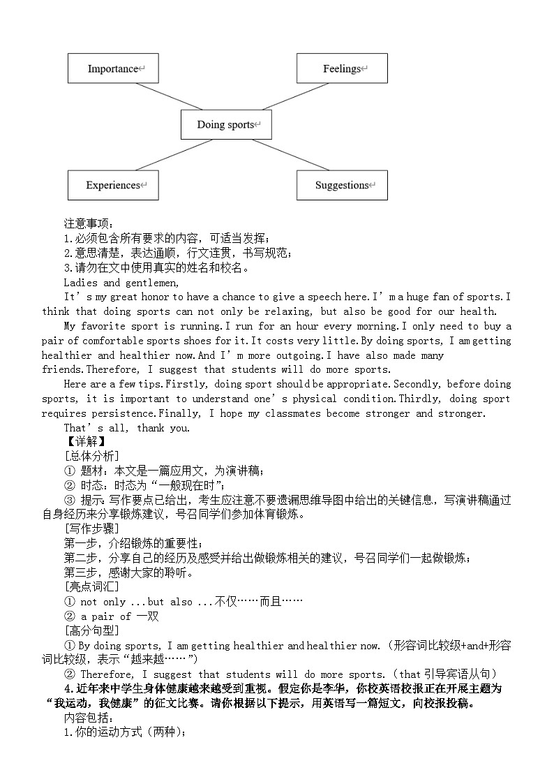 初中英语2024届中考健康与运动热点话题作文范文（共7篇）第3页