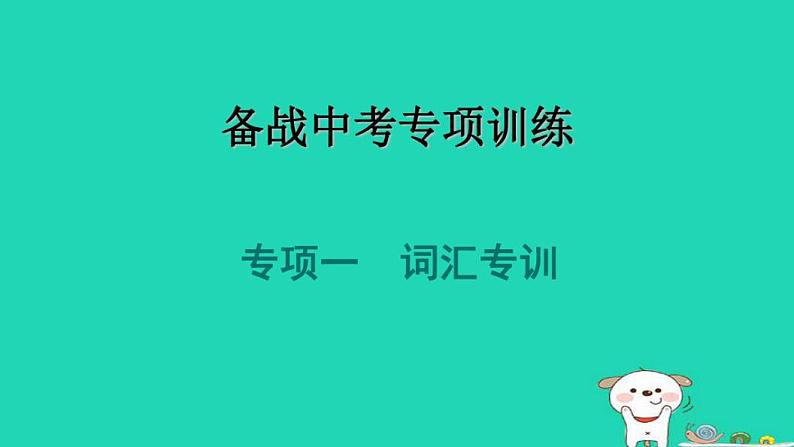 2024九年级英语下册专项一词汇专训习题课件牛津深圳版 - 副本第1页