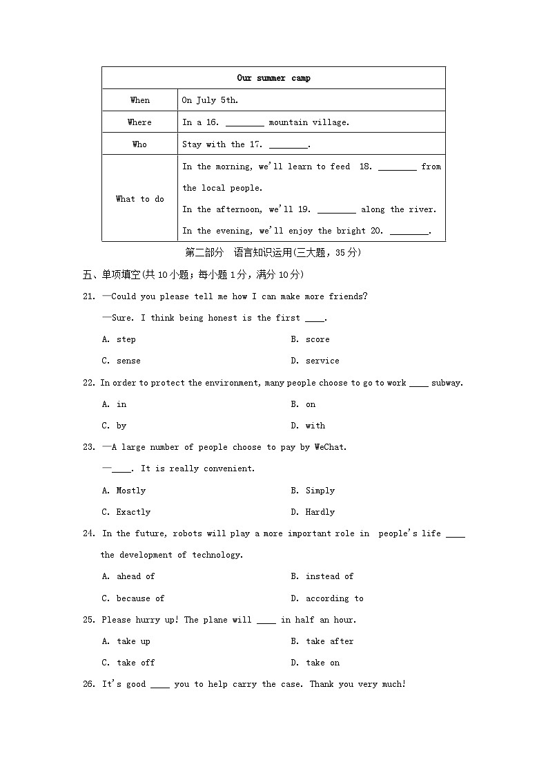 Module1 学情评估第3页