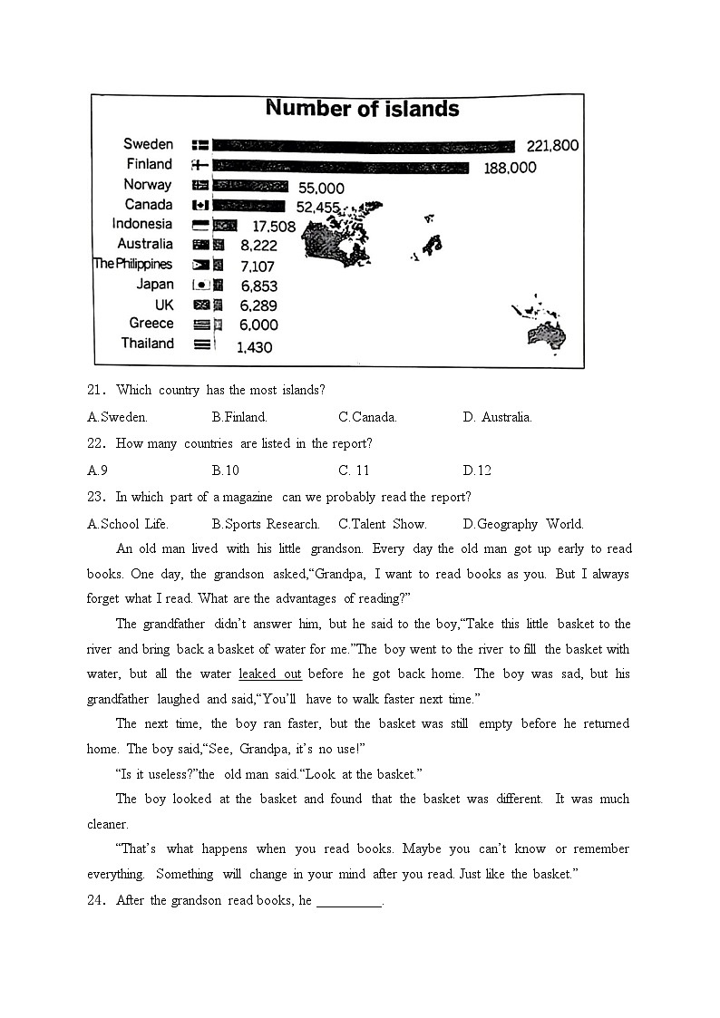 重庆市綦江县联盟校2023-2024学年八年级下学期期中考试英语试卷(含答案)03
