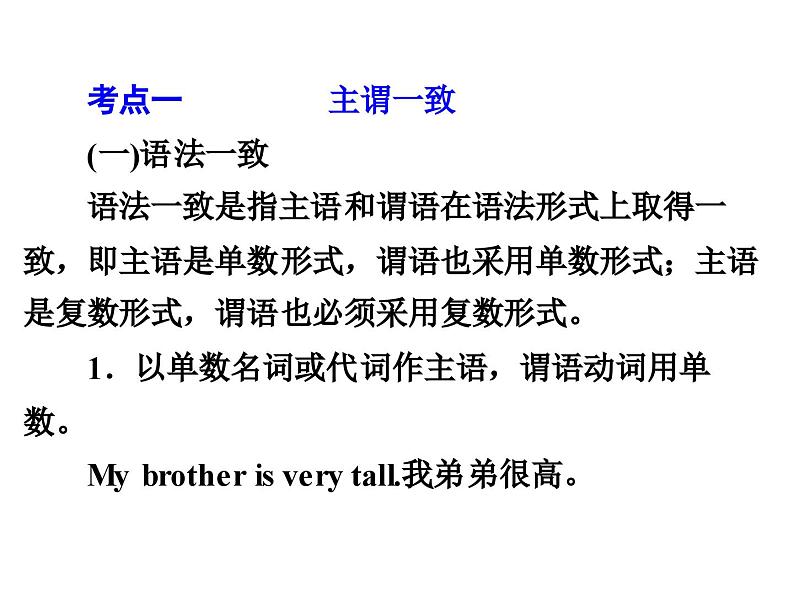 中考英语  初中语法复习专题十一　主谓一致和倒装句课件PPT第3页