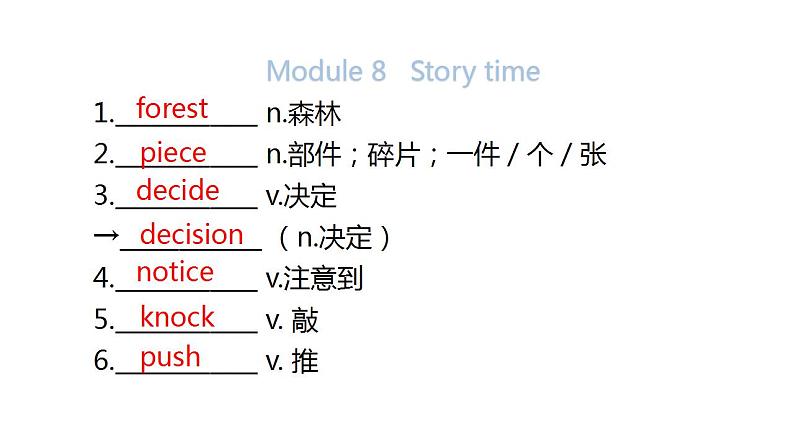 外研版中考英语复习第四节七年级下册Module 7~Module 12课件第5页