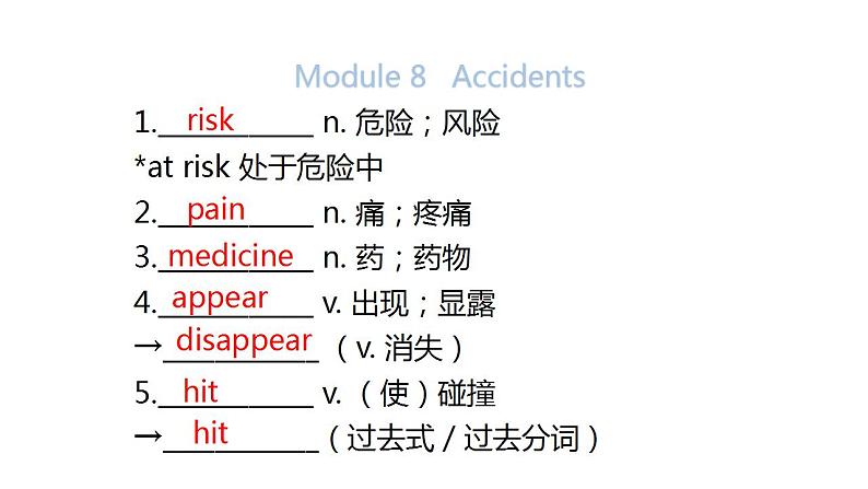 外研版中考英语复习第七节八年级上册Module 7~Module 9课件第4页