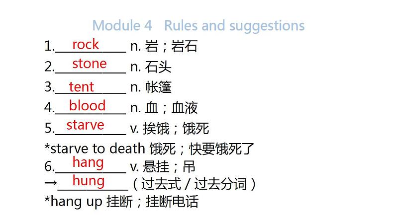 外研版中考英语复习第十九节九年级下册Module 1~Module 4课件07