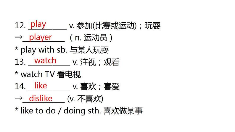 人教版中考英语复习七年级上册Unit 5~Unit 9课件第6页