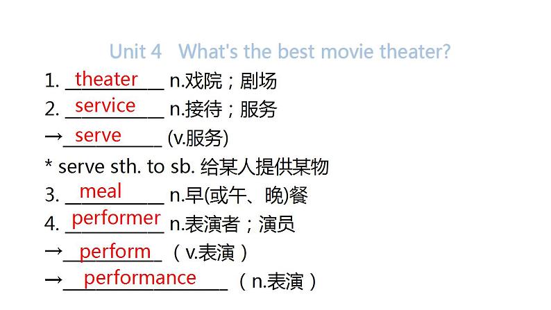 人教版中考英语复习八年级上册Unit 3~Unit 4课件06