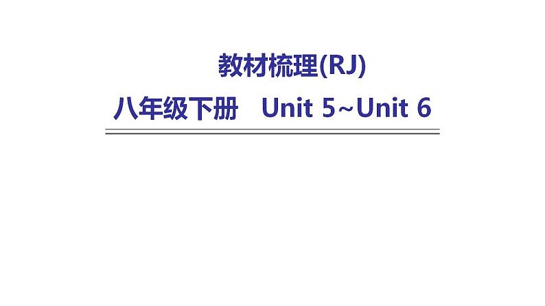 人教版中考英语复习八年级下册Unit 5~Unit 6课件第1页