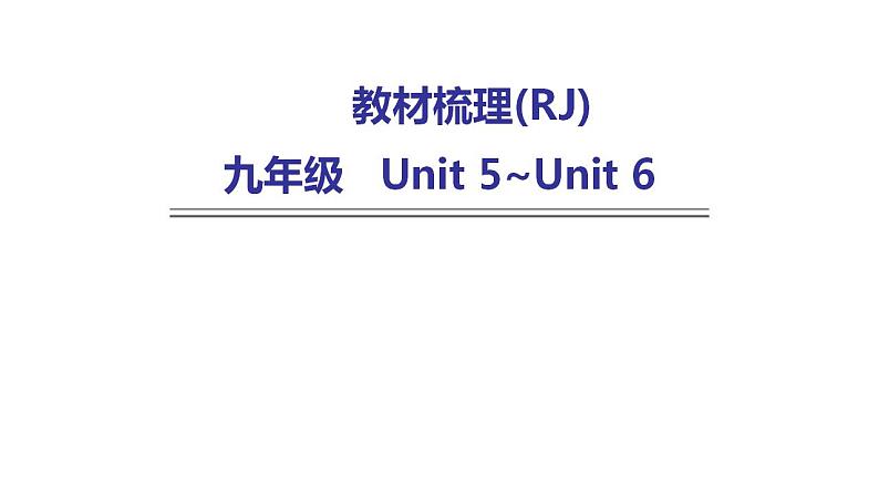 人教版中考英语复习九年级Unit 5~Unit 6课件01