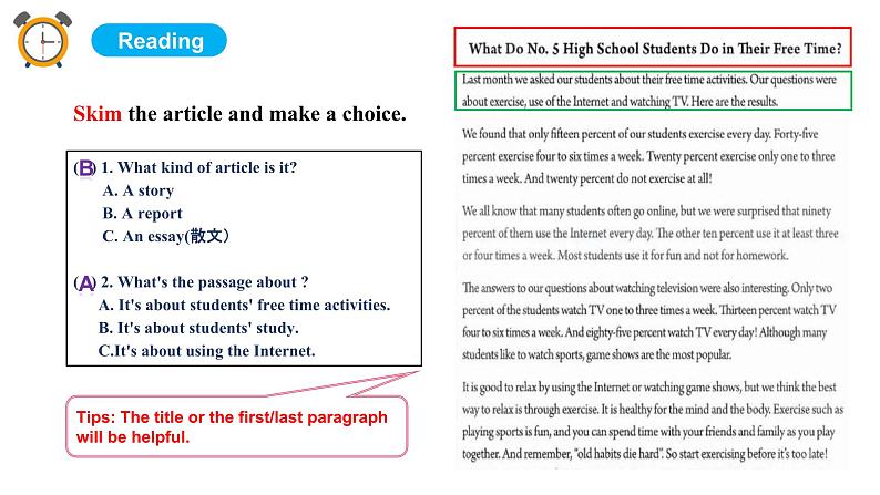 【核心素养目标】人教初中英语八上 Unit 2 How often do you exercise?  Section B 2a-2e课件05