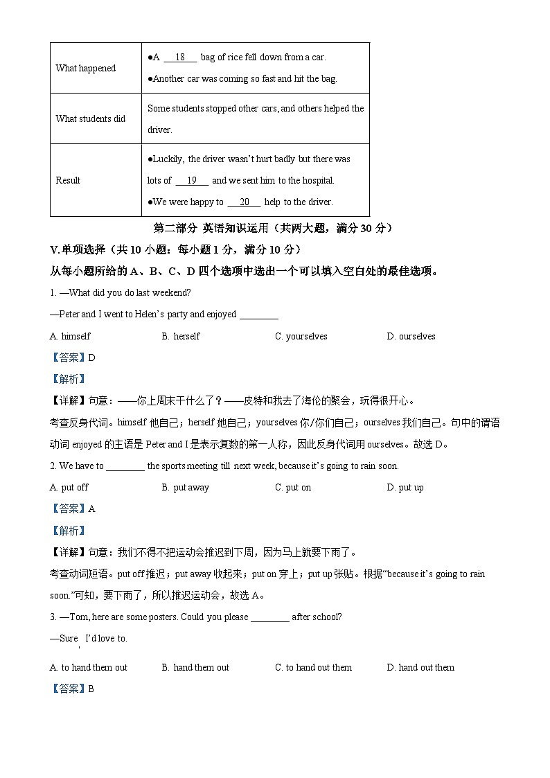 安徽省合肥市庐江县2023-2024学年八年级下学期期中英语试题（教师版）第3页