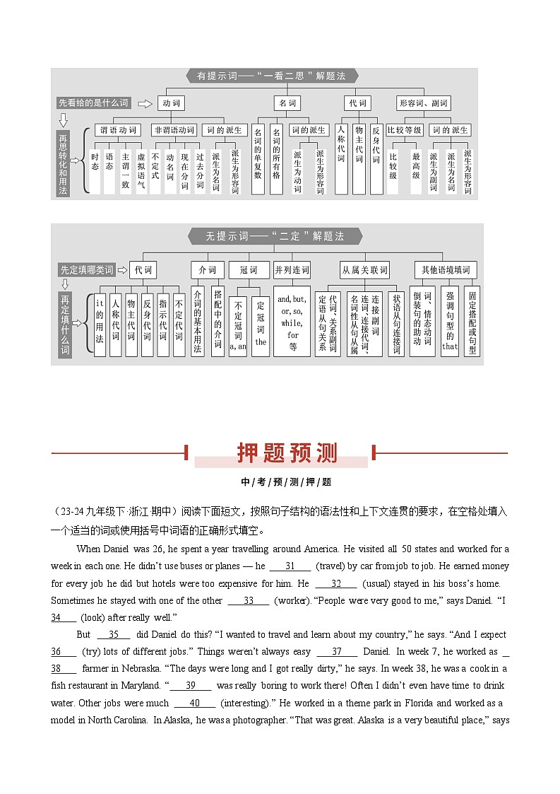 押浙江A卷第51-60题 语法填空（原卷版+解析版）03