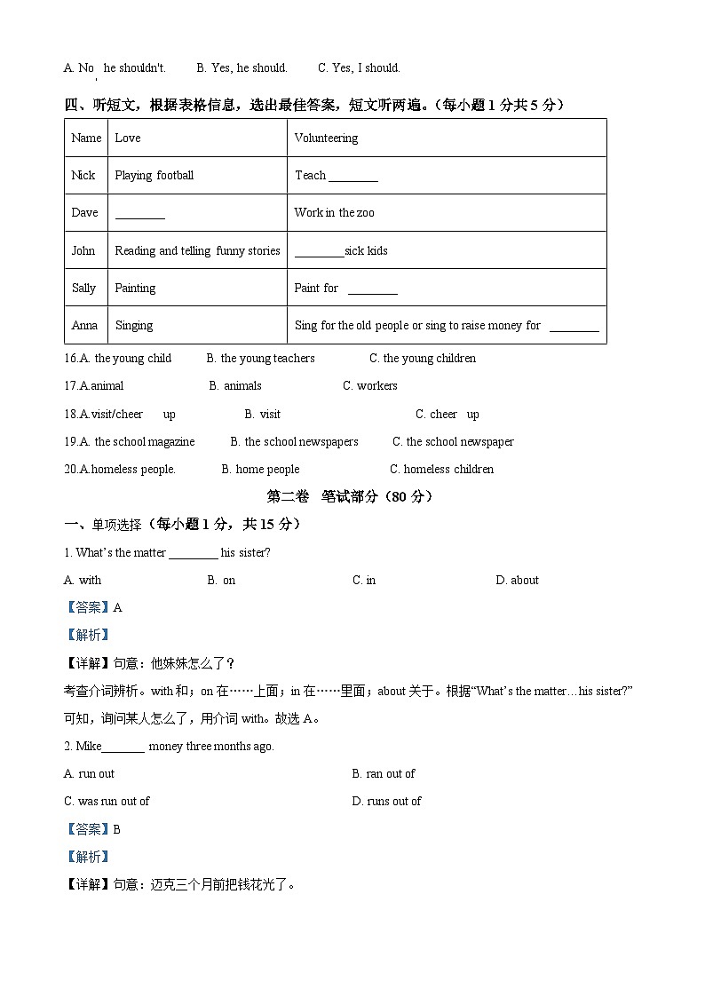 贵州省贵阳市云岩区第六中学2023-2024学年八年级下学期期中考试英语试题（教师版）第2页