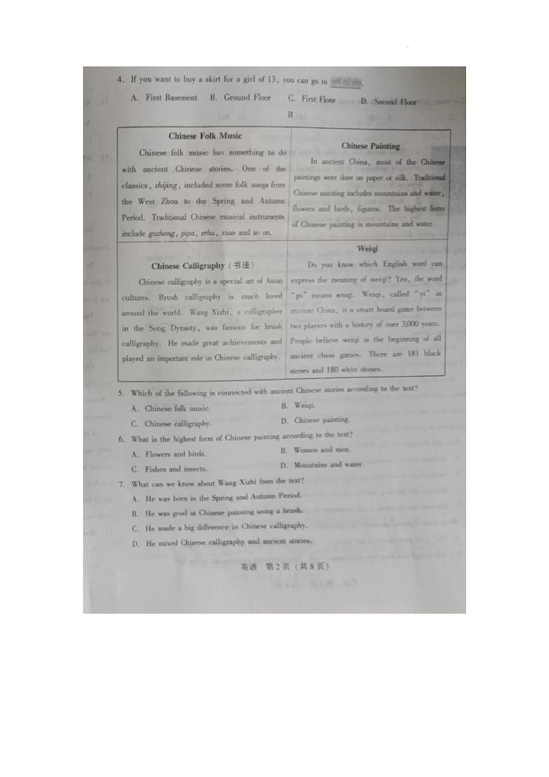 辽宁省辽阳市2024年中考三模英语试卷第2页