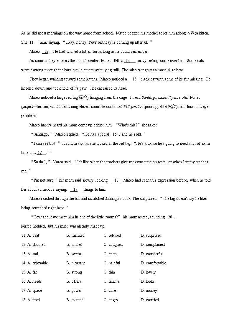 2024年江苏省南京市联合体九年级（下）中考二模英语试卷（含解析）02